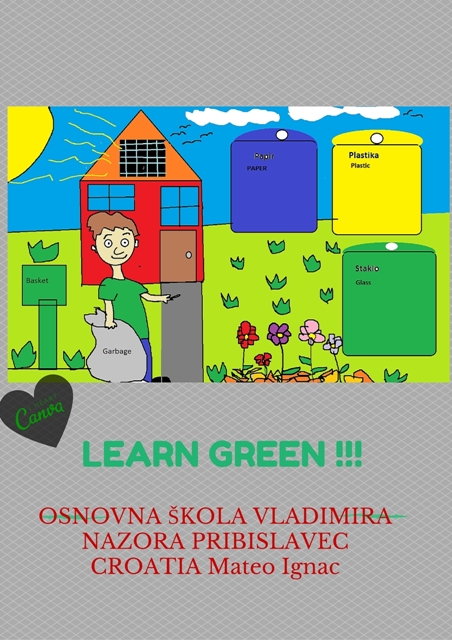Canva poster - eTwinning project Where is my green environment?