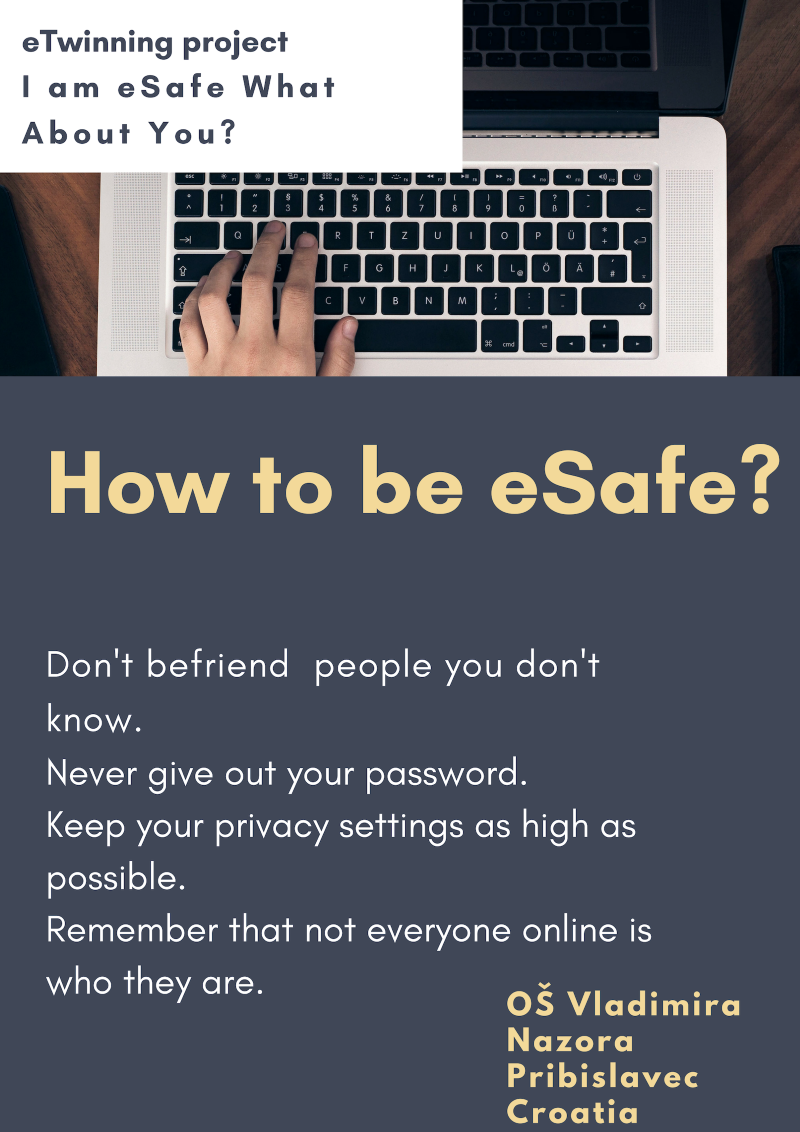 How to be eSafe? Canva poster eTwinning